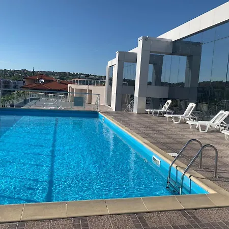 Silver Byala - студио б89 първа линия с морска панорама с два басейна и осигурен паркинг Apartament Bjała
